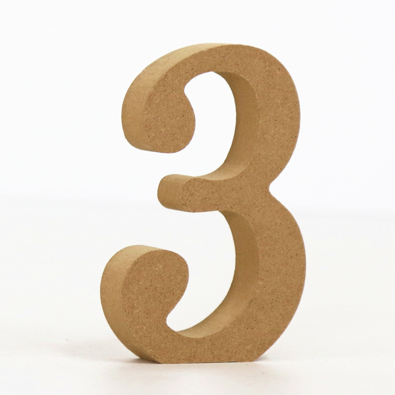 1 buah angka kayu warna kayu 1 - Art And Craft Numbers ulasan dan harga